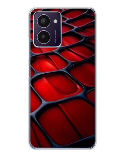 Чехол для HMD Pulse Pro с картинкой «Красная глянцевая сетка»