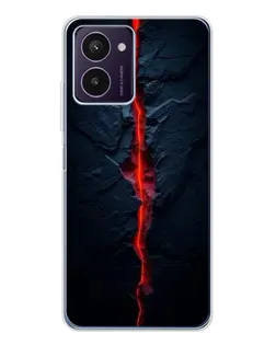 Чехол для HMD Pulse Pro с картинкой «Kрасная лавовая трещина»