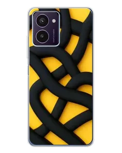 Чехол для HMD Pulse Pro с картинкой «Черное желтое переплетение»