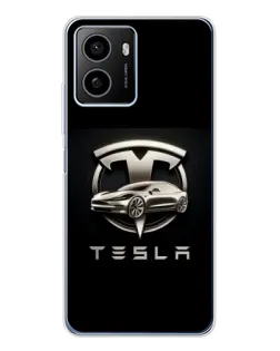 Чехол для HMD Pulse с картинкой «Tesla — серебристое авто»