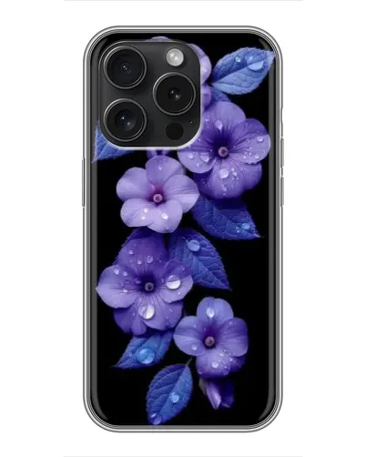 Чехол для HMD Vibe с картинкой «Фиолетовые цветы с росою»