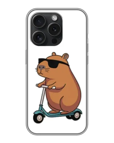 Чехол для HMD Vibe с картинкой «Капибара на самокате»