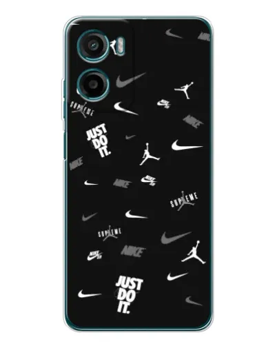 Чехол для HMD Vibe2 с картинкой «Nike Black Pattern»