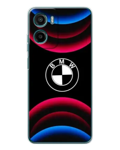 Чехол для HMD Vibe2 с картинкой «Логотип BMW и неоновые дуги»