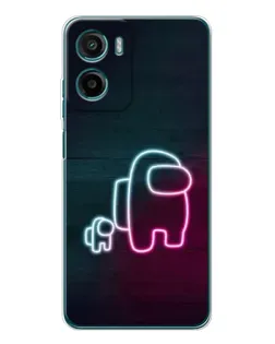Чехол для HMD Vibe2 с картинкой «Among Us неон-арт»