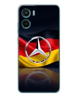 Чехол для HMD Vibe2 с картинкой «Mercedes — флаг Германии»