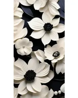 Чохол для HMD з картинкою «Об'ємні білі квіти»