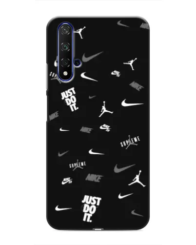 Чехол для Huawei Honor 20 с картинкой «Nike Black Pattern» Чехол для Huawei Honor 20 с картинкой «Nike Black Pattern»