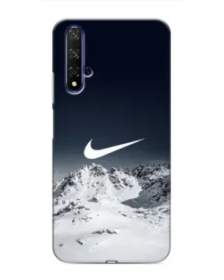 Чехол для Huawei Honor 20 с картинкой «Nike — зимние горы»