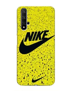 Чехол для Huawei Honor 20 с картинкой «Желтый текстурный Nike»