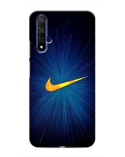 Чехол для Huawei Honor 20 с картинкой «Синий пульс Nike» Чехол для Huawei Honor 20 с картинкой «Синий пульс Nike»