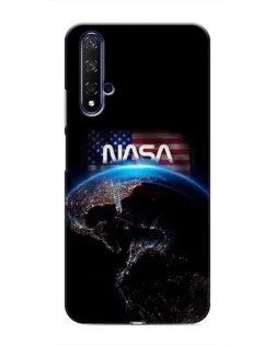 Чехол для Huawei Honor 20 с картинкой «Земля из космоса NASA»