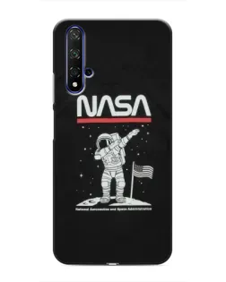 Чехол для Huawei Honor 20 с картинкой «NASA — шагаем по Луне»