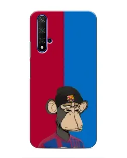 Чехол для Huawei Honor 20 с картинкой «Bored Ape — фанат Барсы»