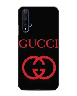Чехол для Huawei Honor 20 с картинкой «Gucci — красный логотип»