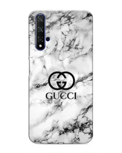 Чехол для Huawei Honor 20 с картинкой «Gucci — мраморный шик»