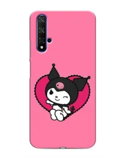 Чехол для Huawei Honor 20 с картинкой «Kuromi — любовь в сердце»