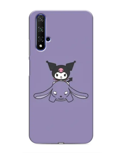 Чехол для Huawei Honor 20 с картинкой «Kuromi на лиловом фоне»