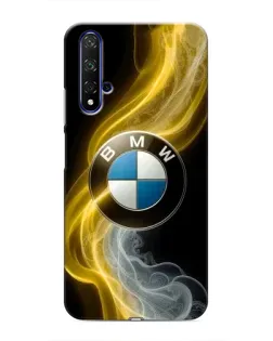 Чехол для Huawei Honor 20 с картинкой «Золотистый дым BMW»