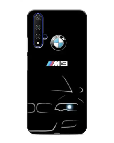 Чехол для Huawei Honor 20 с картинкой «Минималистичный принт BMW M3»