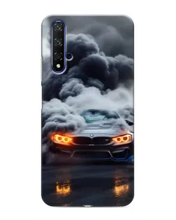 Чехол для Huawei Honor 20 с картинкой «BMW в дыму»