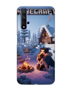 Чехол для Huawei Honor 20 с картинкой «Зимний Minecraft»