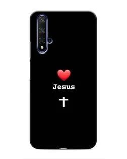 Чехол для Huawei Honor 20 с картинкой «Сердце - Jesus»