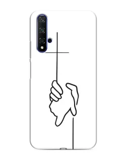 Чехол для Huawei Honor 20 с картинкой «Рука держит»
