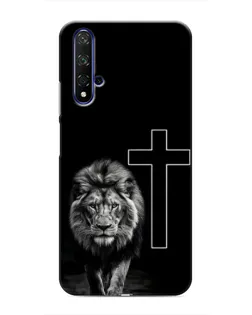 Чехол для Huawei Honor 20 с картинкой «Лев и Крест»