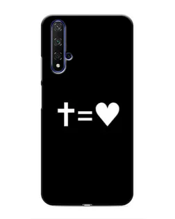 Чехол для Huawei Honor 20 с картинкой «Крест и Сердце»