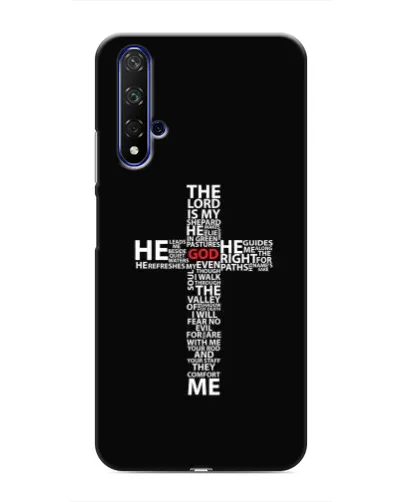 Чехол для Huawei Honor 20 с картинкой «Текстовый крест» Чехол для Huawei Honor 20 с картинкой «Текстовый крест»