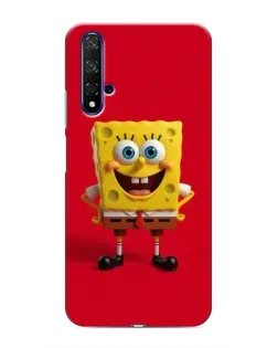 Чохол для Huawei Honor 20 з картинкою «Спанч Боб на червоному»