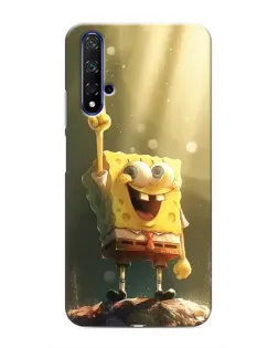 Чохол для Huawei Honor 20 з картинкою «Сяючий Спанч Боб»