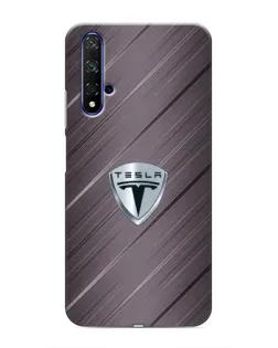 Чохол для Huawei Honor 20 з картинкою «Металева текстура Tesla»