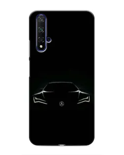 Чехол для Huawei Honor 20 с картинкой «Mercedes — силуэт авто»