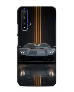 Чохол для Huawei Honor 20 з картинкою «Lamborghini золоті лінії»