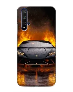 Чохол для Huawei Honor 20 з картинкою «Lamborghini у вогні»