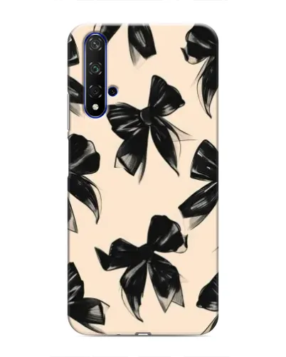 Чохол для Huawei Honor 20 з картинкою «Патерн чорні банти» Чохол для Huawei Honor 20 з картинкою «Патерн чорні банти»