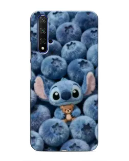 Чехол для Huawei Honor 20 с картинкой «Стич и голубика» Чехол для Huawei Honor 20 с картинкой «Стич и голубика»