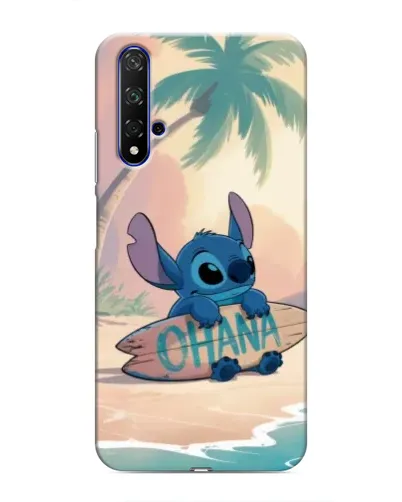 Чехол для Huawei Honor 20 с картинкой «Стич на серфе»