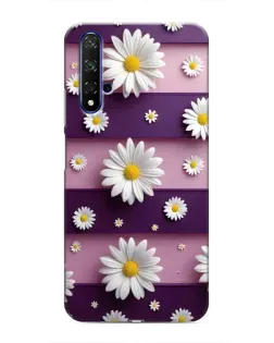 Чохол для Huawei Honor 20 з картинкою «Ромашки на фіолетовому»