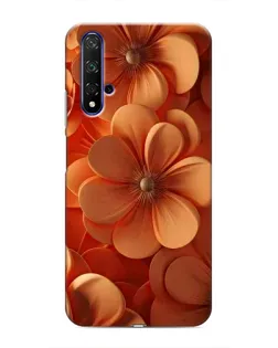 Чохол для Huawei Honor 20 з картинкою «Помаранчева макро квітка»