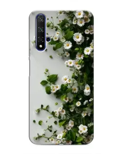 Чохол для Huawei Honor 20 з картинкою «Гілка дрібних білих квітів»