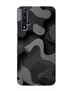 Чохол для Huawei Honor 20 з картинкою «Темний абстрактний камуфляж»