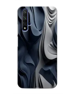 Чохол для Huawei Honor 20 з картинкою «Об'ємні сині складки»