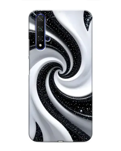 Чохол для Huawei Honor 20 з картинкою «Чорно-біла спіраль»