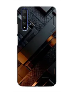 Чохол для Huawei Honor 20 з картинкою «Чорні геометричні блоки»