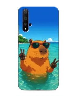 Чехол для Huawei Honor 20 с картинкой «Морская капибара» Чехол для Huawei Honor 20 с картинкой «Морская капибара»