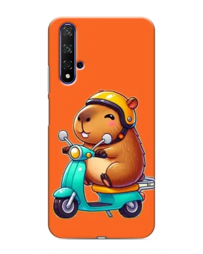 Чехол для Huawei Honor 20 с картинкой «Капибара на скутере»