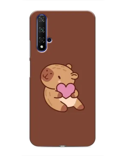 Чехол для Huawei Honor 20 с картинкой «Капибара с сердцем»